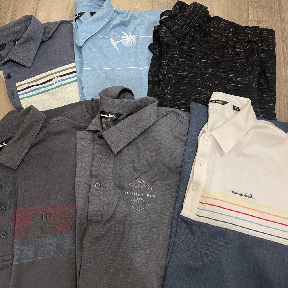 6 Travis Mathew Golf Polos